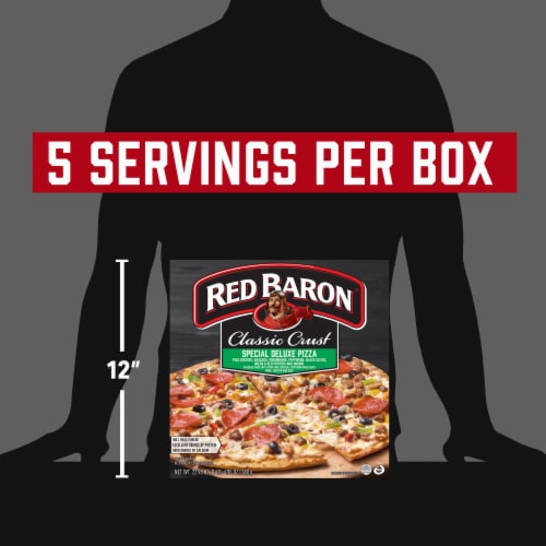 Red Baron Special Deluxe Classic Crust Frozen Pizza Perspective: top