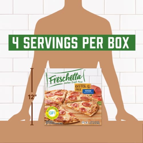 Freschetta Pepperoni Gluten Free Thin Crust Frozen Pizza Perspective: top