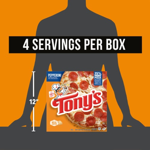 Tony's™ Pizzeria Style Pepperoni Frozen Pizza Perspective: top