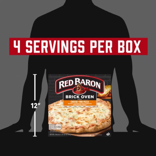 Red Baron Cheese Trio Brick Oven Frozen Pizza Perspective: top