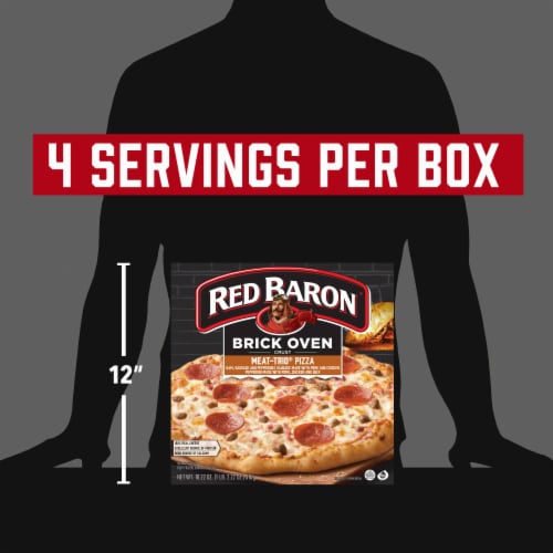 Red Baron Meat Trio Brick Oven Frozen Pizza Perspective: top