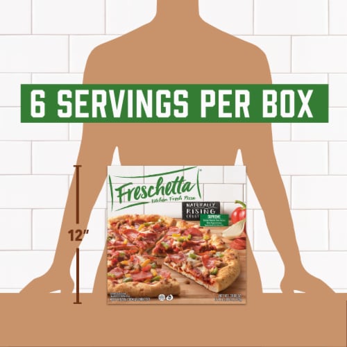 Freschetta Classic Supreme Naturally Rising Crust Frozen Pizza Perspective: top