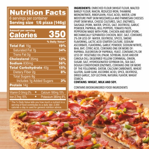 Freschetta Classic Supreme Naturally Rising Crust Frozen Pizza Perspective: top