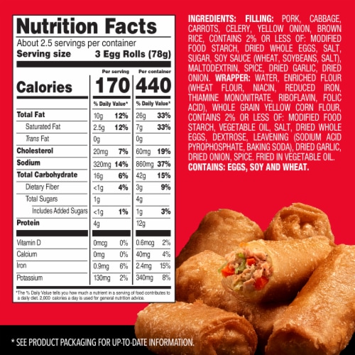 Pagoda Frozen Crunchy Mini Pork Egg Rolls Perspective: top