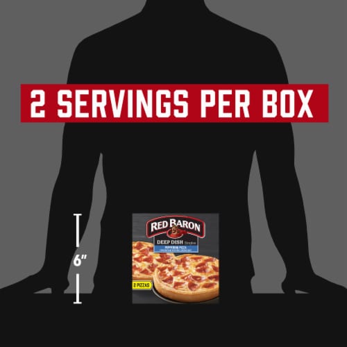 Red Baron Pepperoni Deep Dish Personal Frozen Pizza Perspective: top