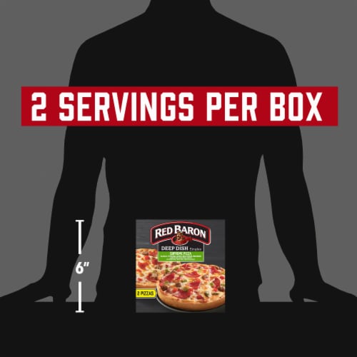 Red Baron® Deep Dish Singles Supreme Frozen Pizza Perspective: top