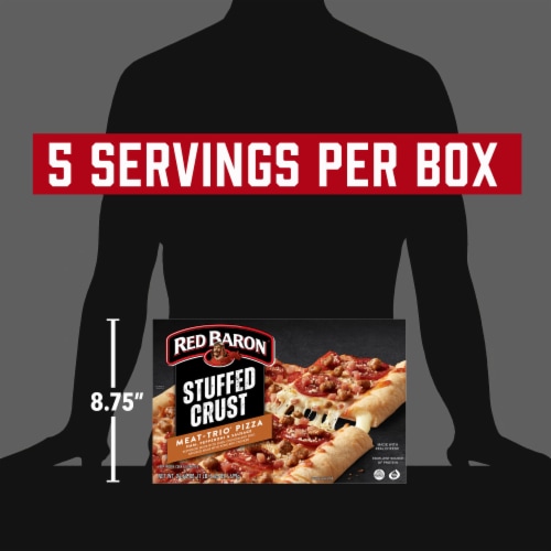 Red Baron Meat Trio Stuffed Crust Frozen Pizza Perspective: top