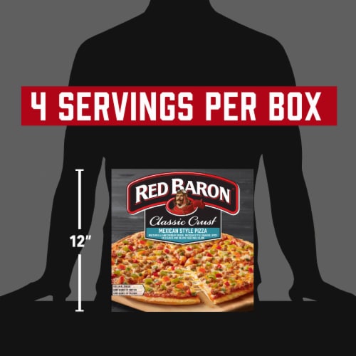 Red Baron Mexican Style Classic Crust Frozen Pizza Perspective: top