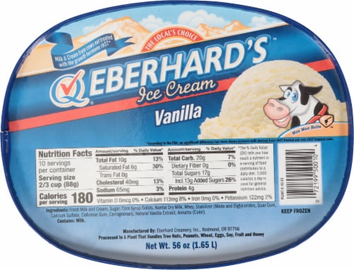 Eberhard's Vanilla Ice Cream Tub Perspective: top