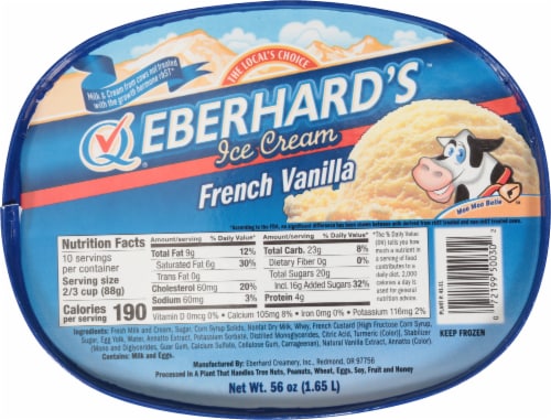 Eberhard's French Vanilla Ice Cream Tub Perspective: top