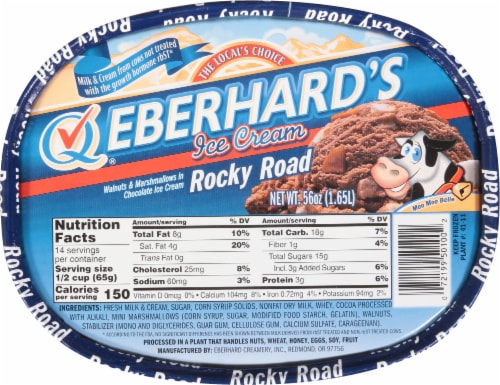 Eberhard's Rocky Road Ice Cream Tub Perspective: top