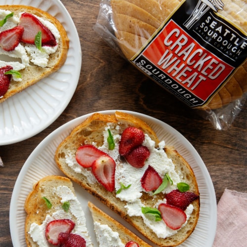 Seattle Sourdough Baking Company® Cracked Wheat Sourdough Bread Perspective: top
