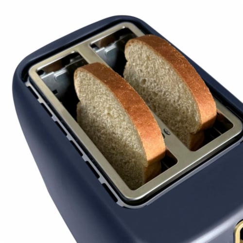 Westbend Timeless Toaster Sllate Blue - 2 Slice Perspective: top