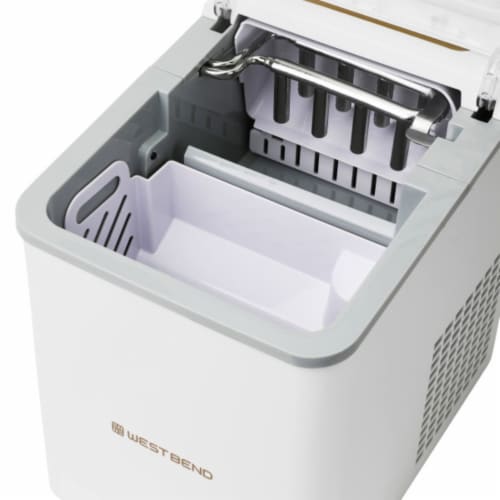West Bend Timeless Countertop Bullet Ice Maker - White / Gold Perspective: top