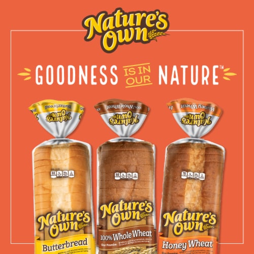 Nature's Own Life 100% Whole Grain Bread Sugar Free Sandwich Bread Perspective: top