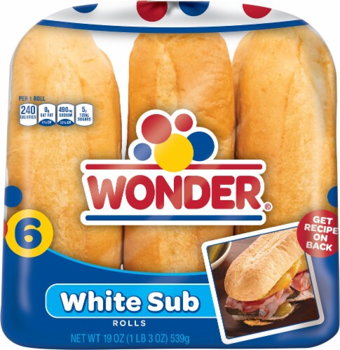 Wonder® White Sub Rolls Perspective: top