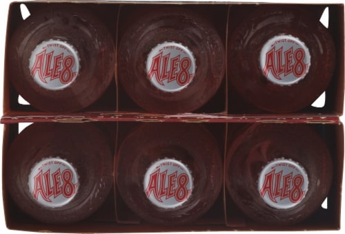 Ale-8-One® Zero Sugar Cherry Soda Bottles Perspective: top