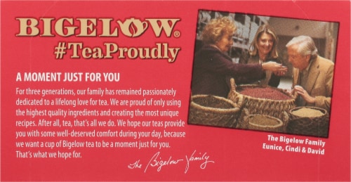 Bigelow Red Raspberry Herbal Tea Perspective: top