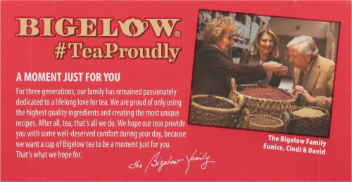 Bigelow Red Raspberry Herbal Tea Perspective: top