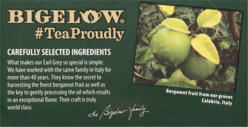 Bigelow Earl Grey Green Tea Perspective: top