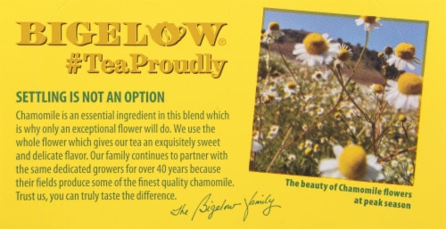 Bigelow Chamomile Mint Herbal Tea Bags Perspective: top