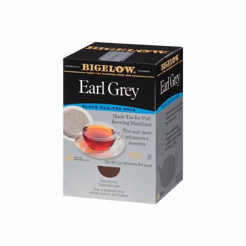 Bigelow Earl Grey Tea Pods Black Tea with Oil RCB08906 Perspective: top
