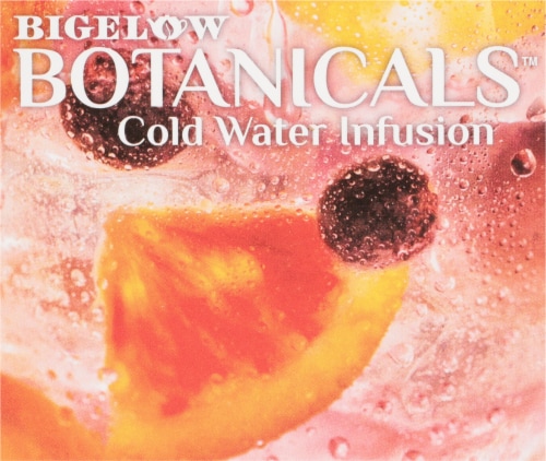 Bigelow Botanicals Cold Water Infusion Blueberry Citrus Basil Herbal Tea Bags Perspective: top