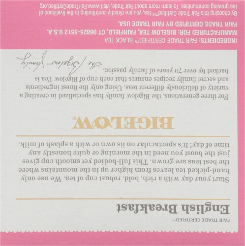 Bigelow English Breakfast Black Tea Pods Perspective: top