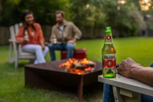 Dos Equis Mexican Lager Beer, 6 Pack, 12 fl oz Bottles Perspective: top