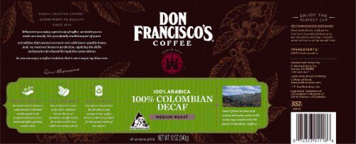 Don Francisco's® Decaf 100% Colombian Medium Roast Ground Coffee Perspective: top
