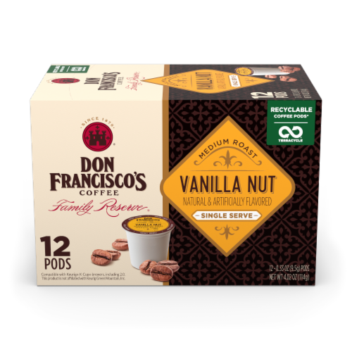 Don Francisco's Family Reserve Vanilla Nut Medium Roast Coffee Pods Perspective: top