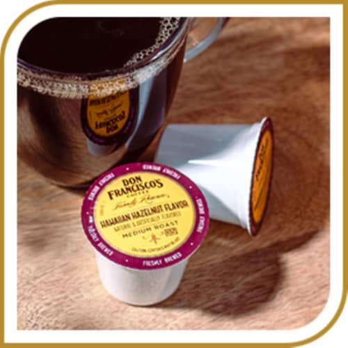 Don Francisco's® Coffee Family Reserve® Hawaiian Hazelnut Flavor Medium Roast Coffee Pods Perspective: top