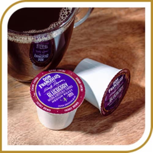 Don Francisco's® Blueberry Medium Roast Coffee Pods Perspective: top