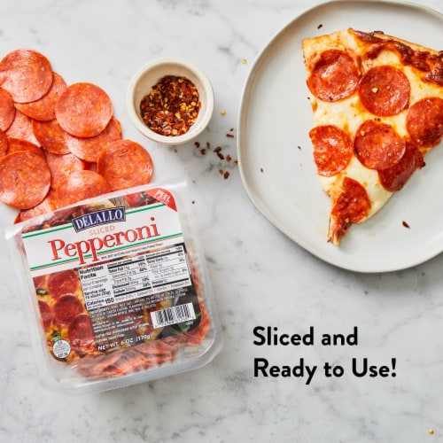 DeLallo® Sliced Pepperoni Perspective: top