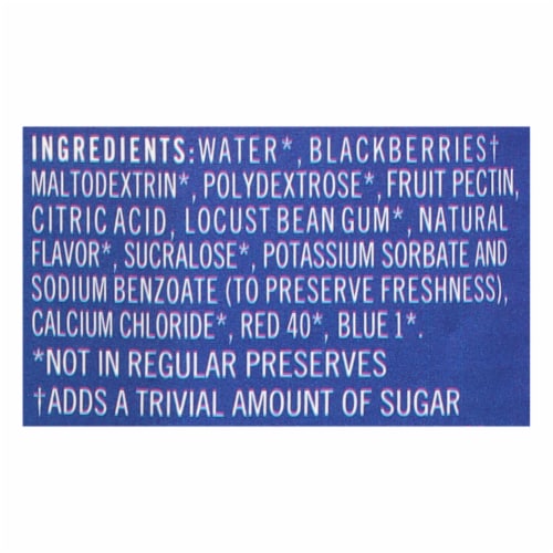 Polaner Sugar Free Seedless Blackberry Preservative Perspective: top