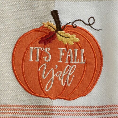 Design Imports CAMZ11352 Its Fall Y All Dishtowel - Set of 2 Perspective: top
