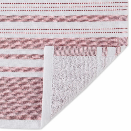 Asst Barn Red French Terry Dishtowel 3 Piece Perspective: top