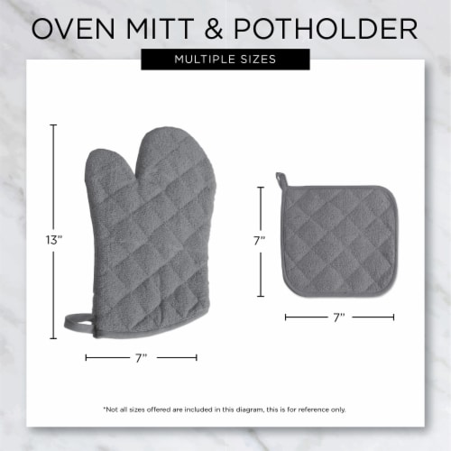 Wine Terry Oven Mitt Set/2 Perspective: top