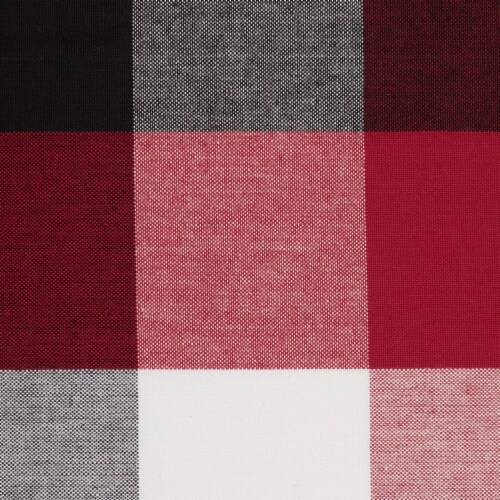 DII Cardinal Red Tri Color Check Tablecloth Perspective: top