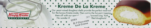 Krispy Kreme Chocolate Iced Kreme Filled Doughnuts 6 Count Perspective: top