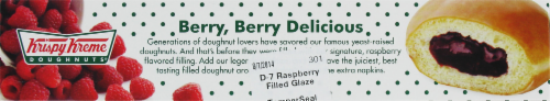 Krispy Kreme Glazed Raspberry Filled Doughnuts 6 Count Perspective: top