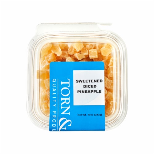 Torn & Glasser Diced Sweetened Pineapple Perspective: top