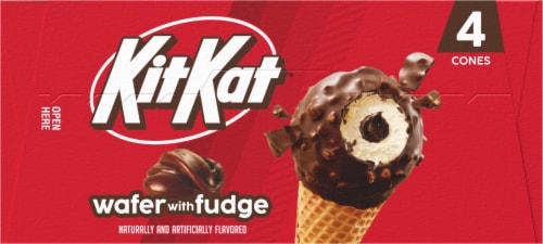 Drumstick Kit Kat® Frozen Dairy Dessert Cones Perspective: top