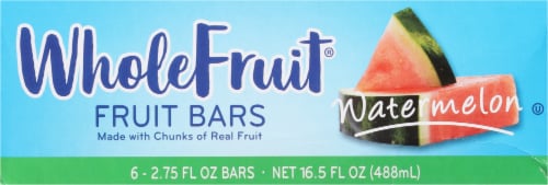 Whole Fruit Watermelon Fruit Bars 6 - 2.75 fl oz Bars Perspective: top