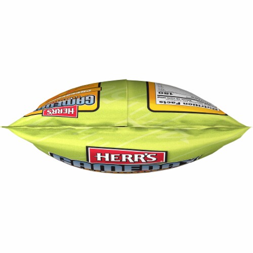 Herr's Gameday Cheeseburger Flavored Cheese Curls Perspective: top