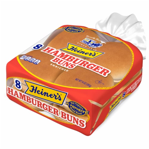 Heiner's White Hamburger Buns Perspective: top