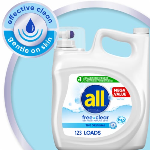 All® Free and Clear Original Liquid Laundry Detergent Perspective: top