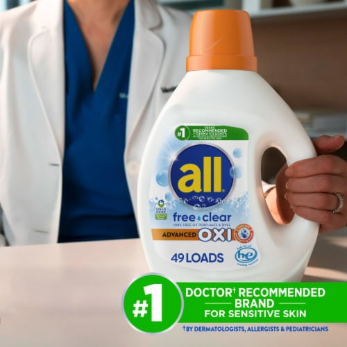 All® Free Clear Advanced Oxi Liquid Laundry Detergent Perspective: top