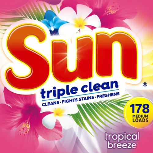 Sun® Triple Clean Tropical Breeze Liquid Laundry Detergent Perspective: top