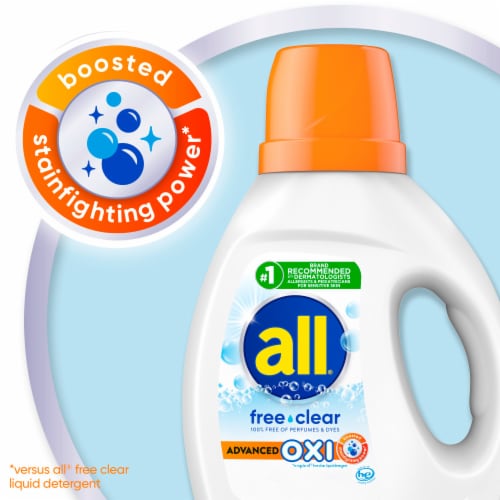 All® With Stainlifters Free Clear Oxi Laundry Detergent Perspective: top